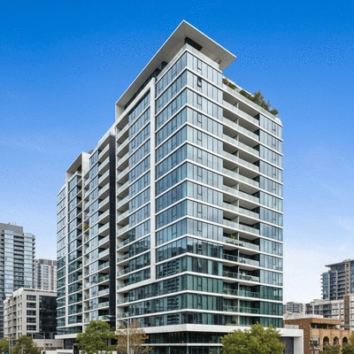 Modern apartment building exterior in Melbourne
